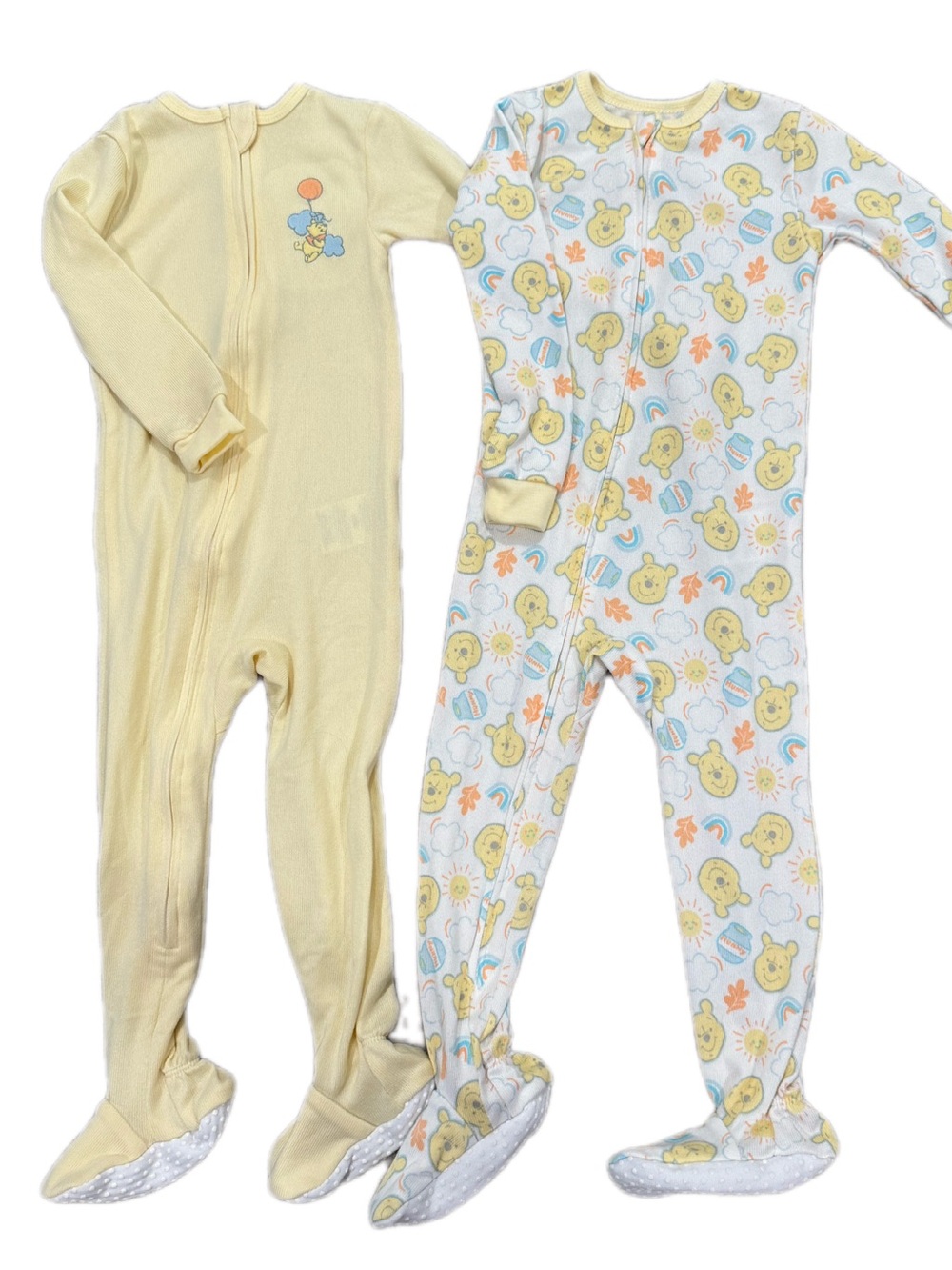 Disney Baby Winnie The Pooh Footed One-Piece Sleepers - 2 Pack